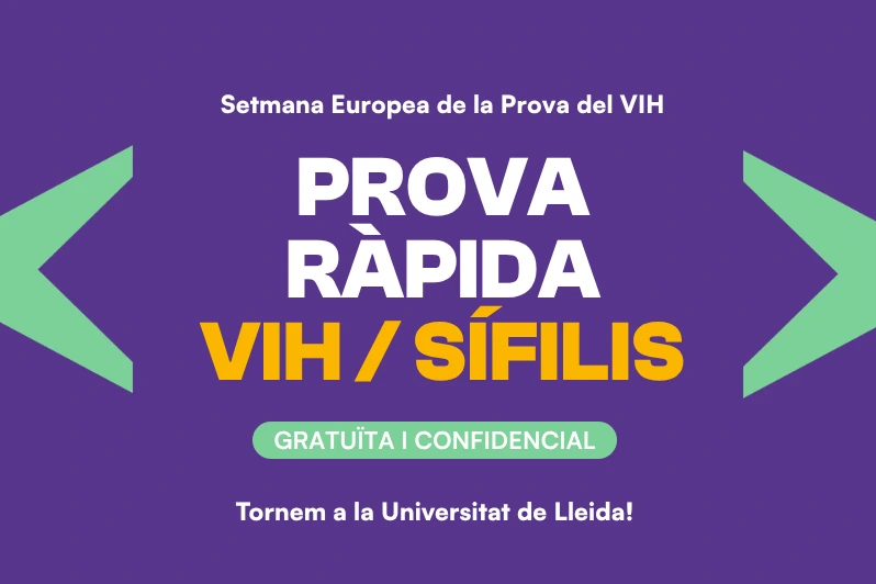 Portada - Diacrítiques apropa les proves ràpides de VIH i sífilis als campus de la Universitat de Lleida